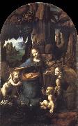 Leonardo  Da Vinci The Virgin of the Rocks oil painting reproduction